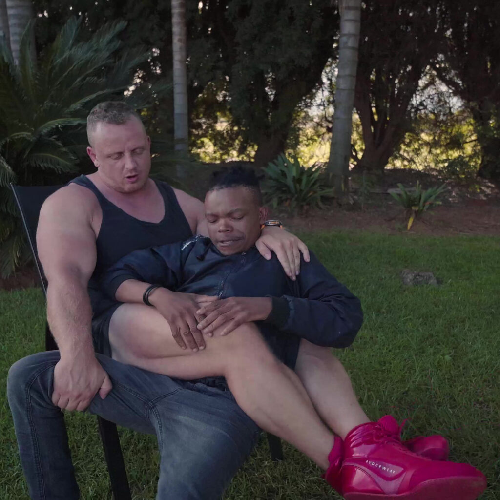 Muscle stud Elijah dominating puny twink Harold in intense muscle worship and power domination session